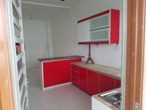 Kitchen Cabinet sedia untuk Proses Pemasangan